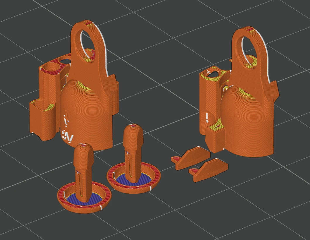 The magnet is inserted into one of the housings