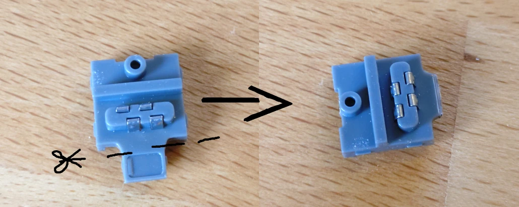 Stripped blue wire with lots of copper foil around it