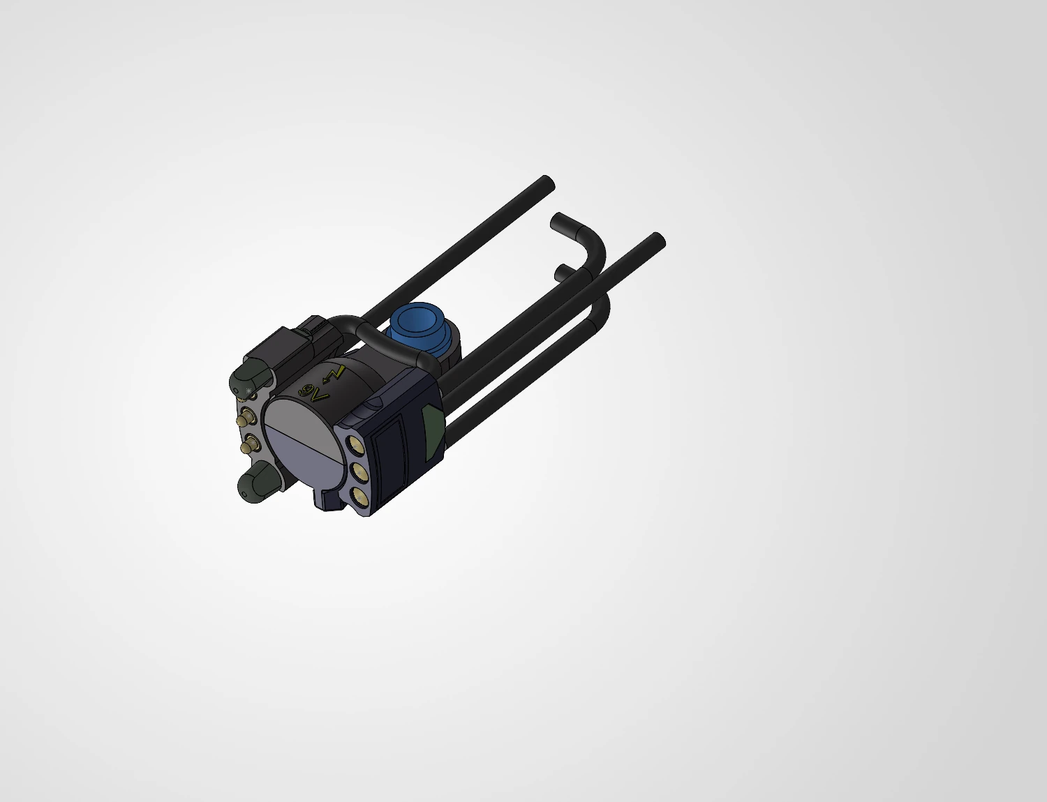 The fixed contact is glued into the coupler