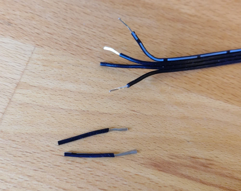 Brown wire with crimped pogo pin