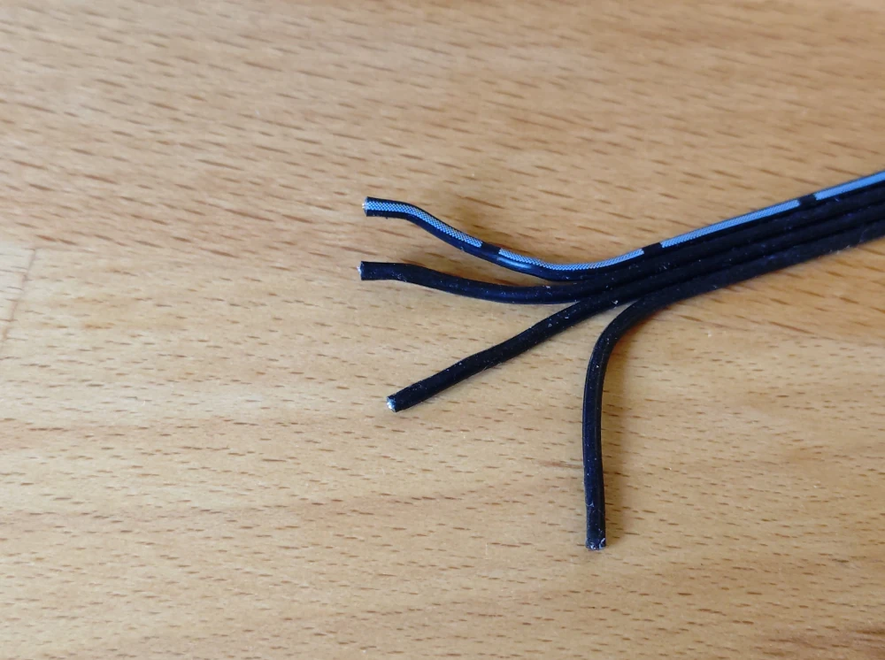 Brown wire with crimped pogo pin