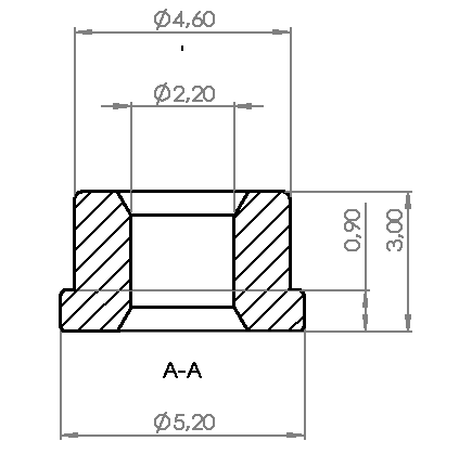 Drawing for the bearing